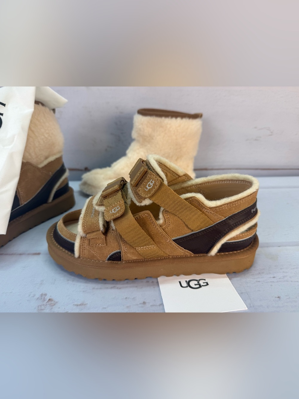 UGG x Feng Chen Wang Convertible Wool Sandal Boot Women’s US 7 / EU 38